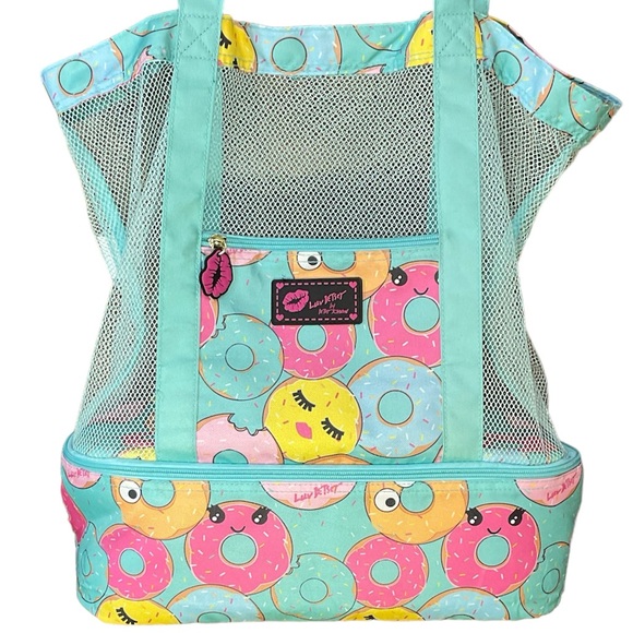 Luv Betsy Johnson Donut Mesh & Canvas Cooler Tote - Picture 6 of 8